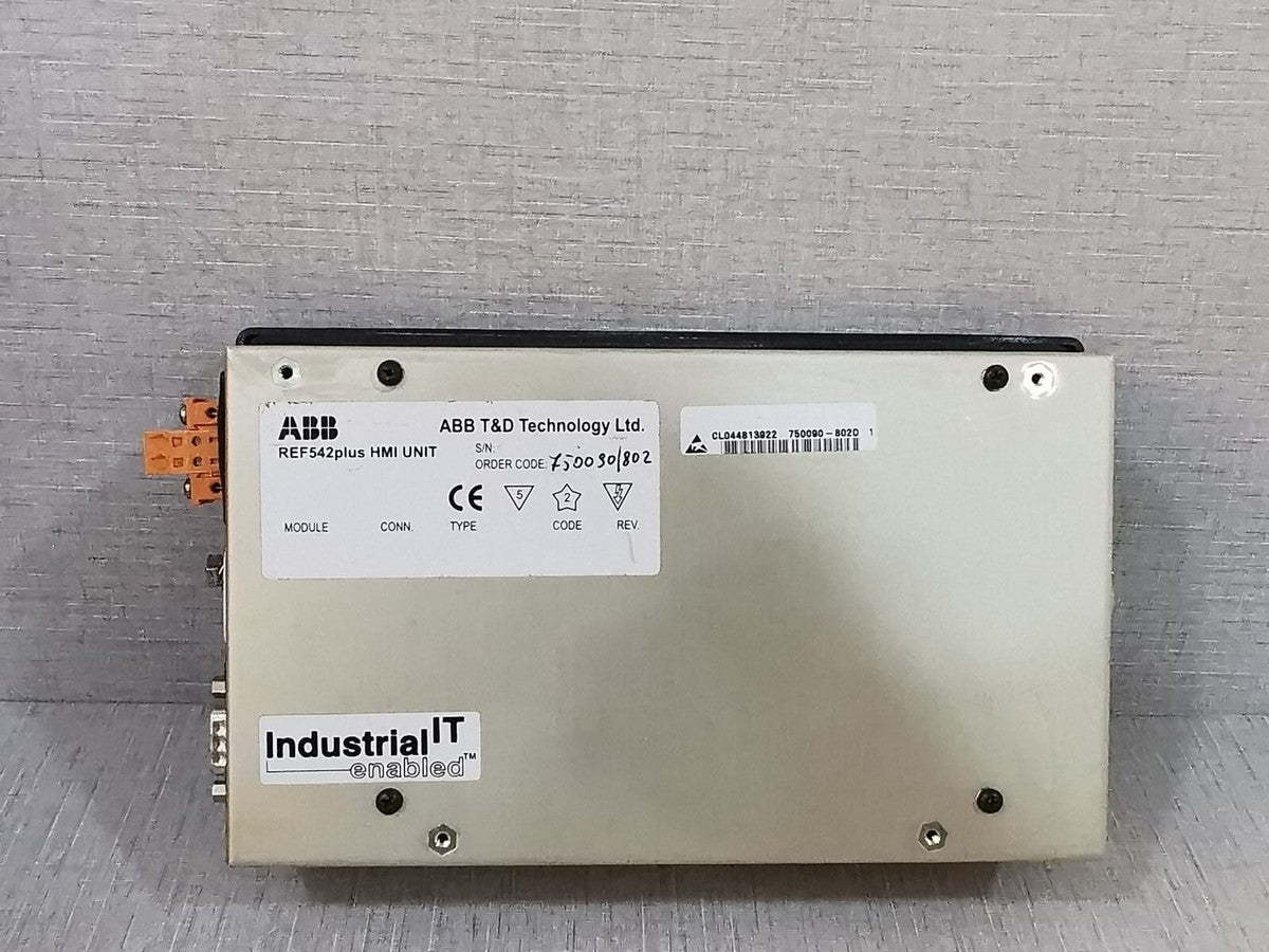 ABB REF542plus HMI UNIT 750090-802D