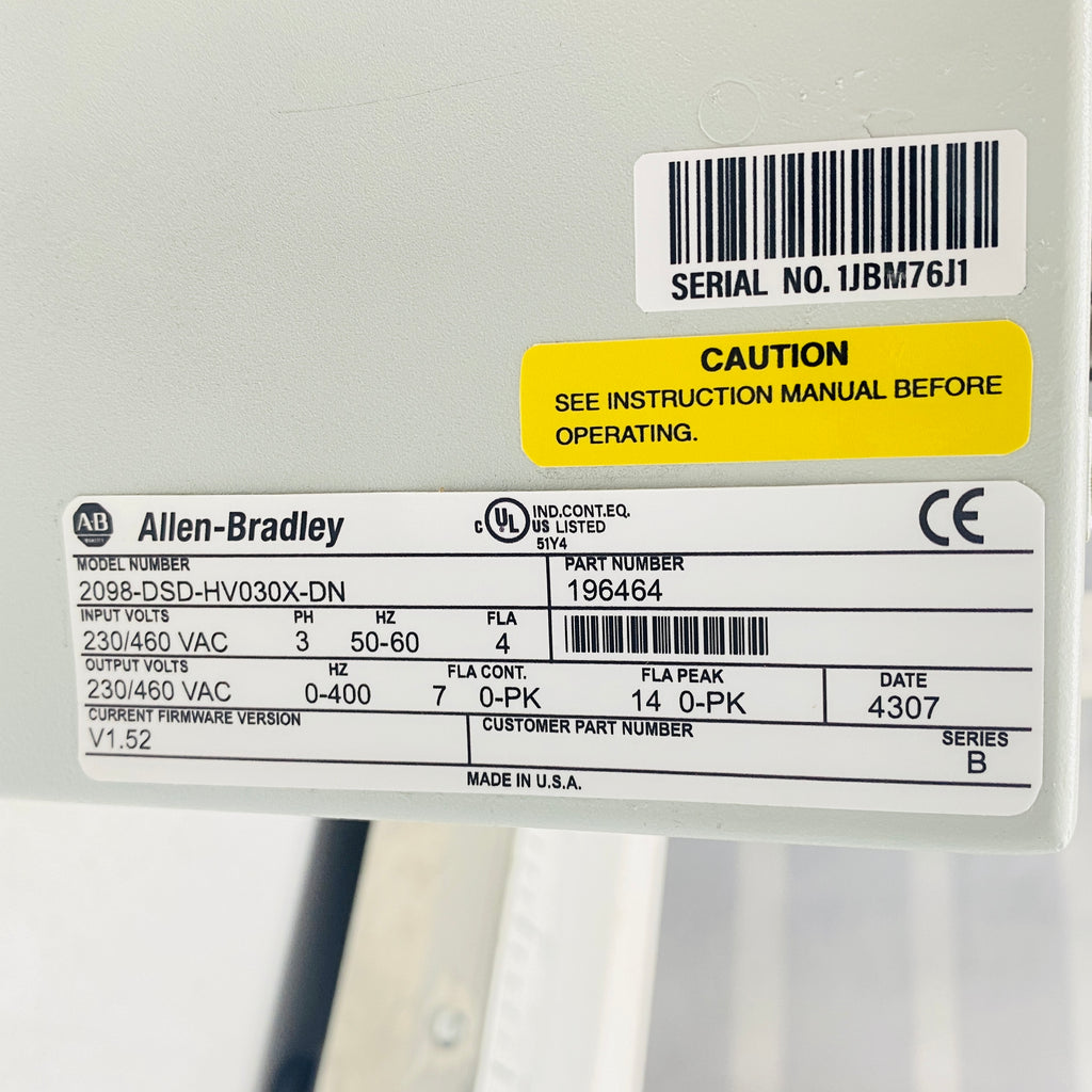 AB 2098-DSD-HV030X-DN Servo drive