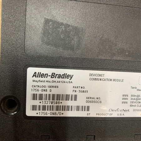 Allen-Bradley 1756-DNB Devicenet Bridge Scanner Module - Rockss Automation