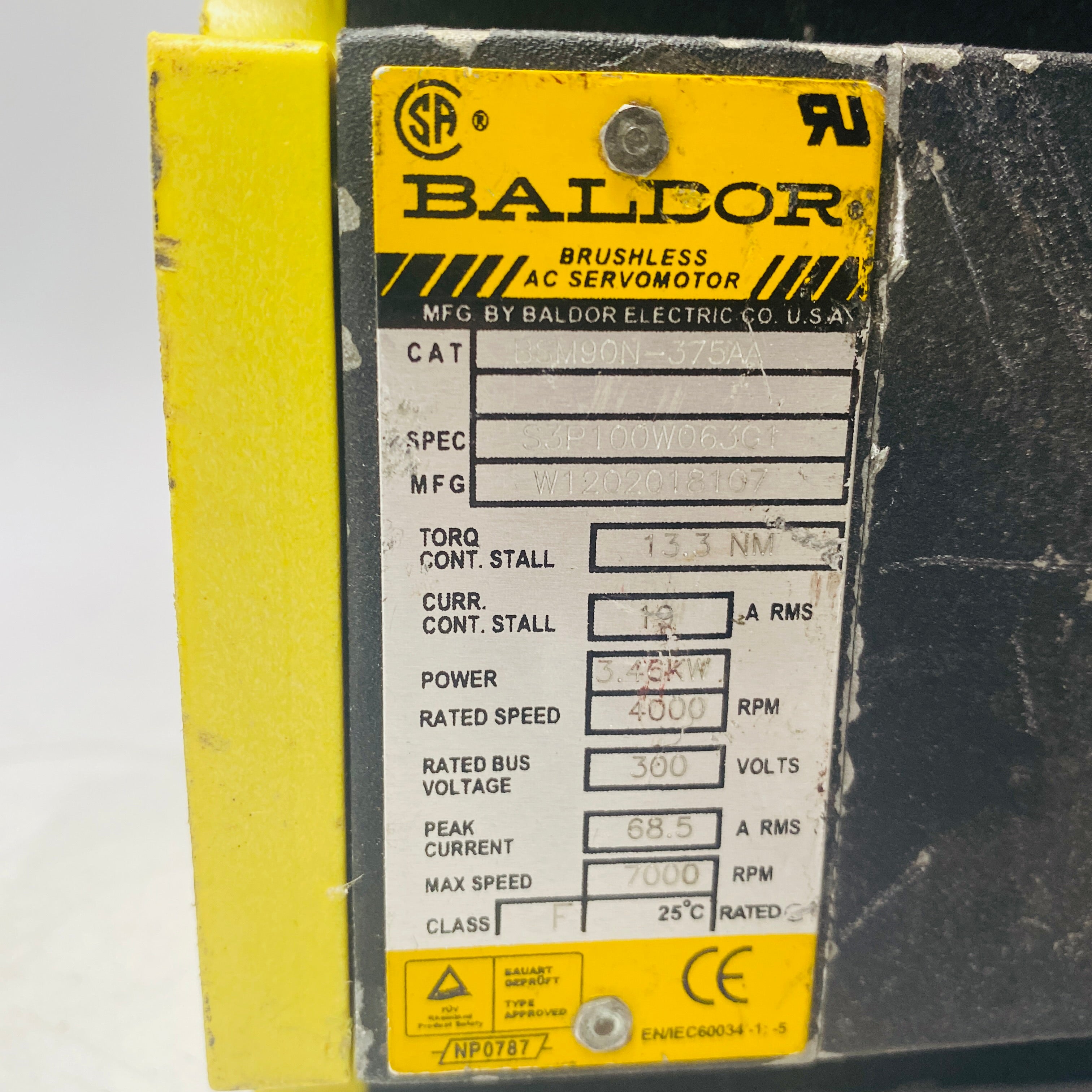 ABB BSM90N-375AA AC SERVO MOTOR