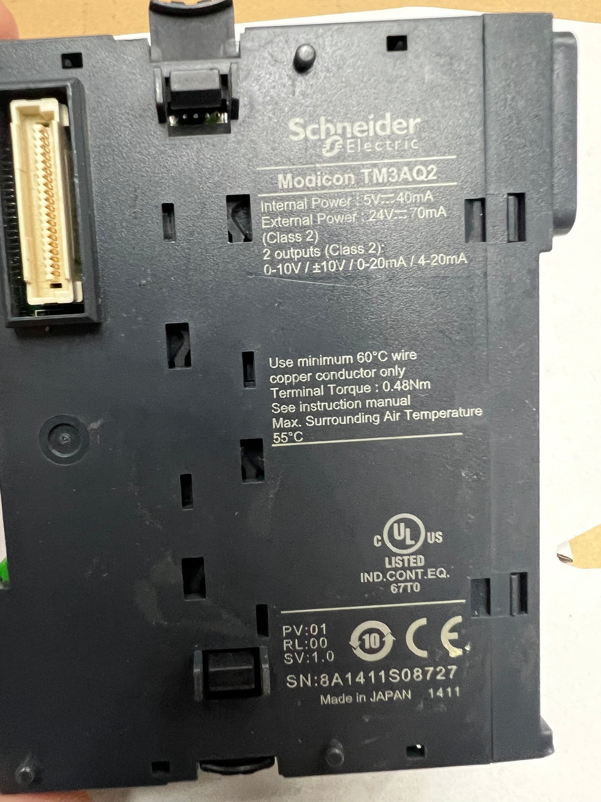施耐德 TM3AQ2 類比量輸出模組