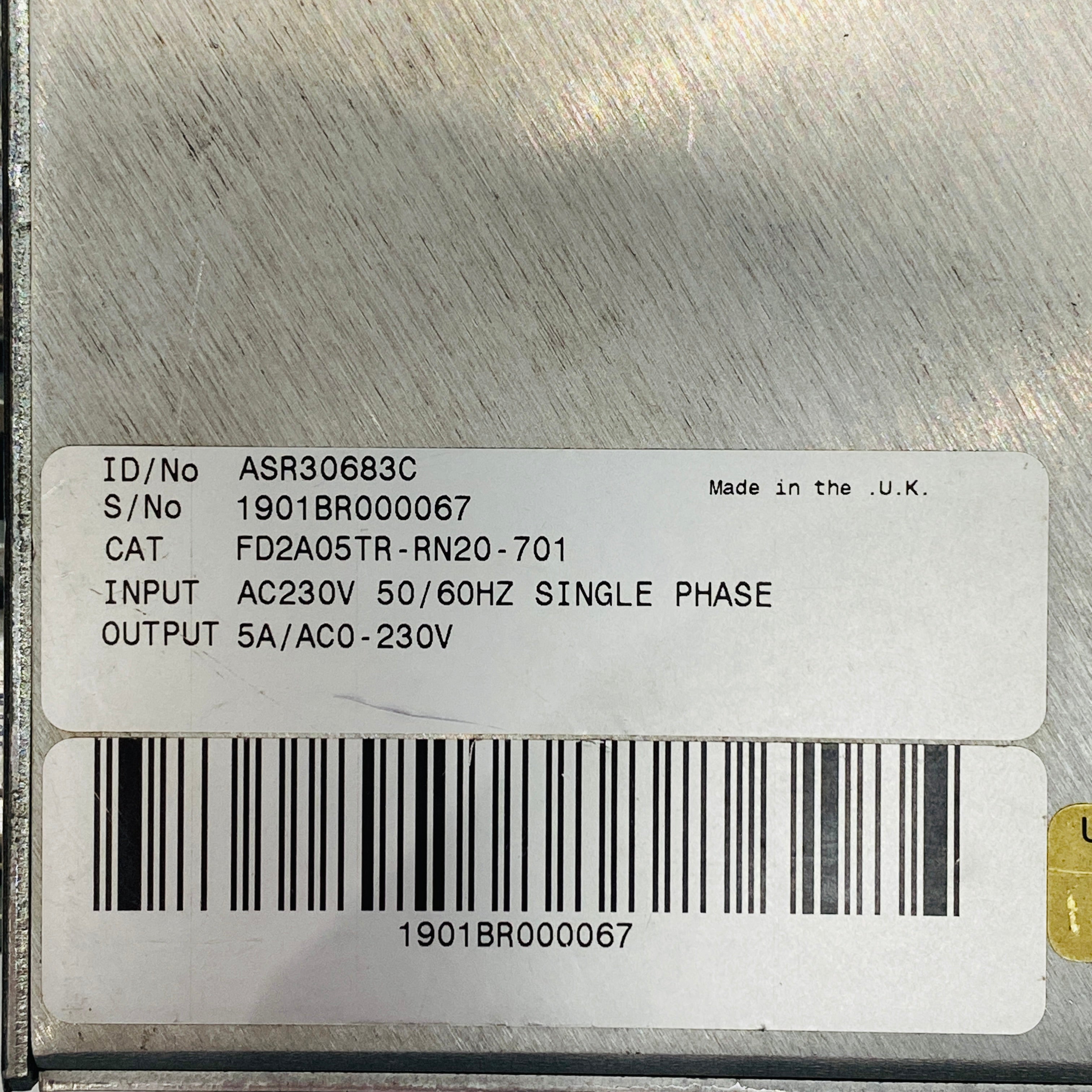 BALDOR FD2A05TR-RN20-701 驅動器