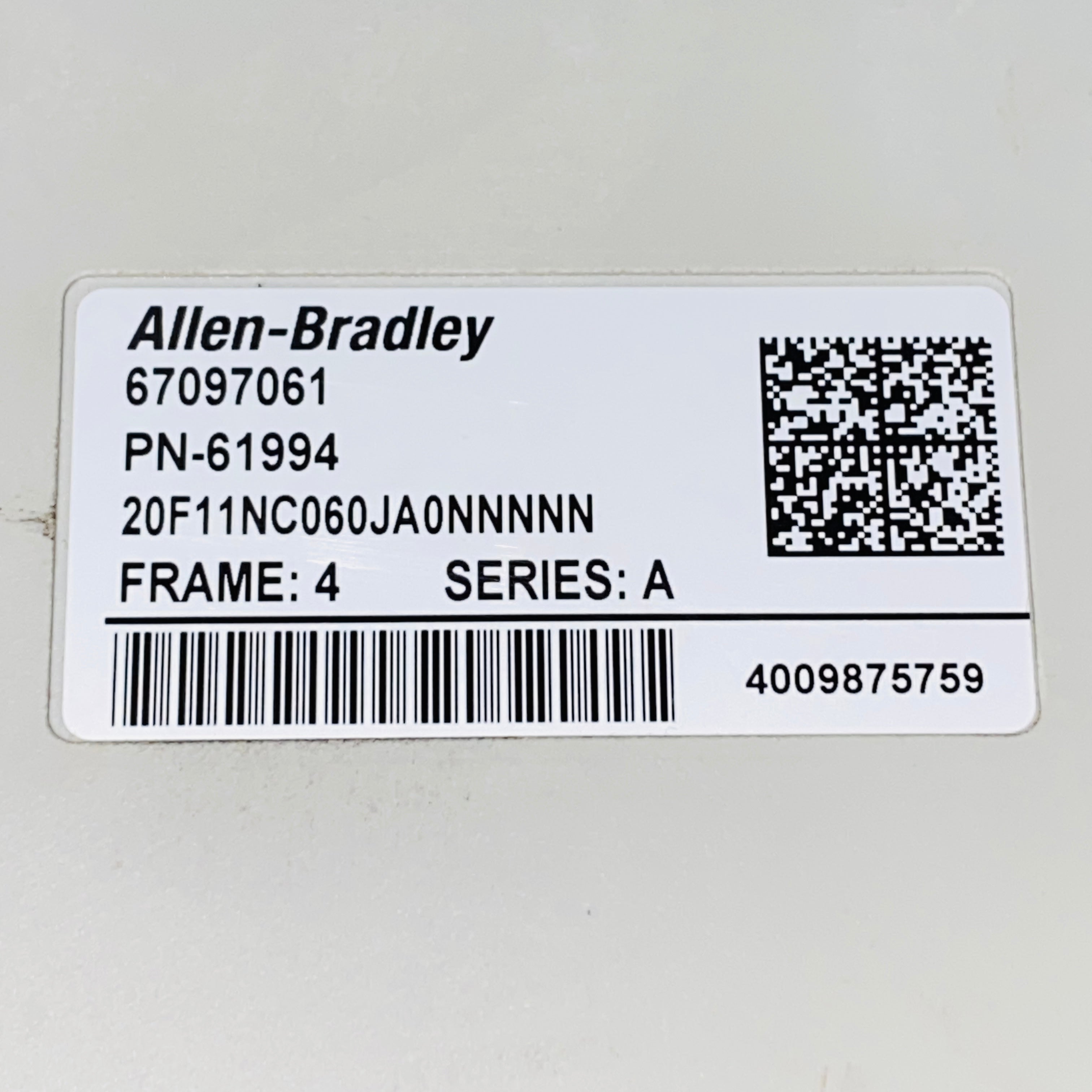 Allen-Bradley 20F11NC060JA0NNNNN 變頻器