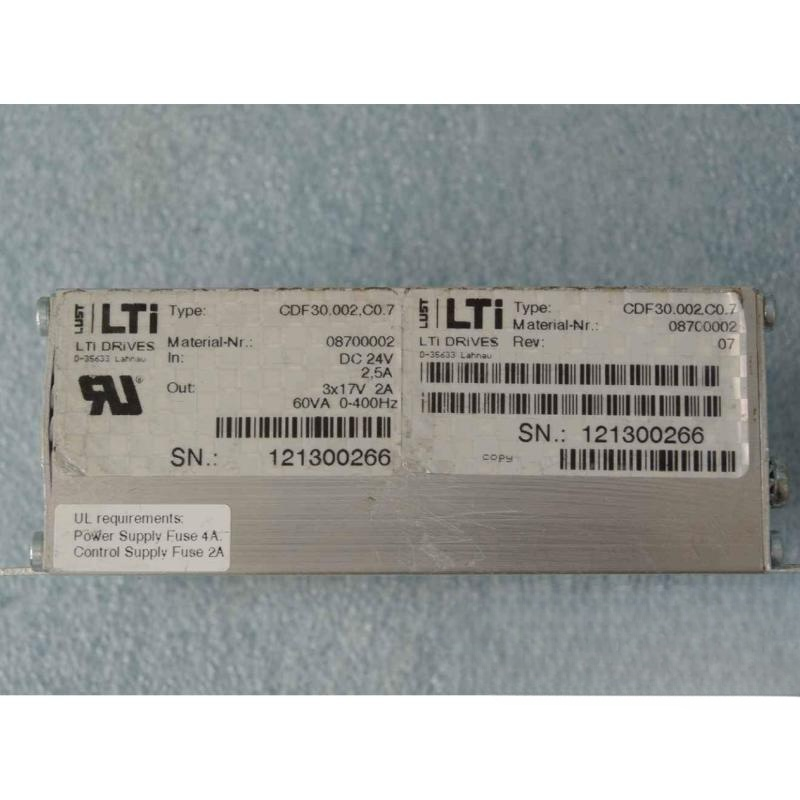 Lust CDF30.002.C0.7伺服驅動器輸入DC 24V