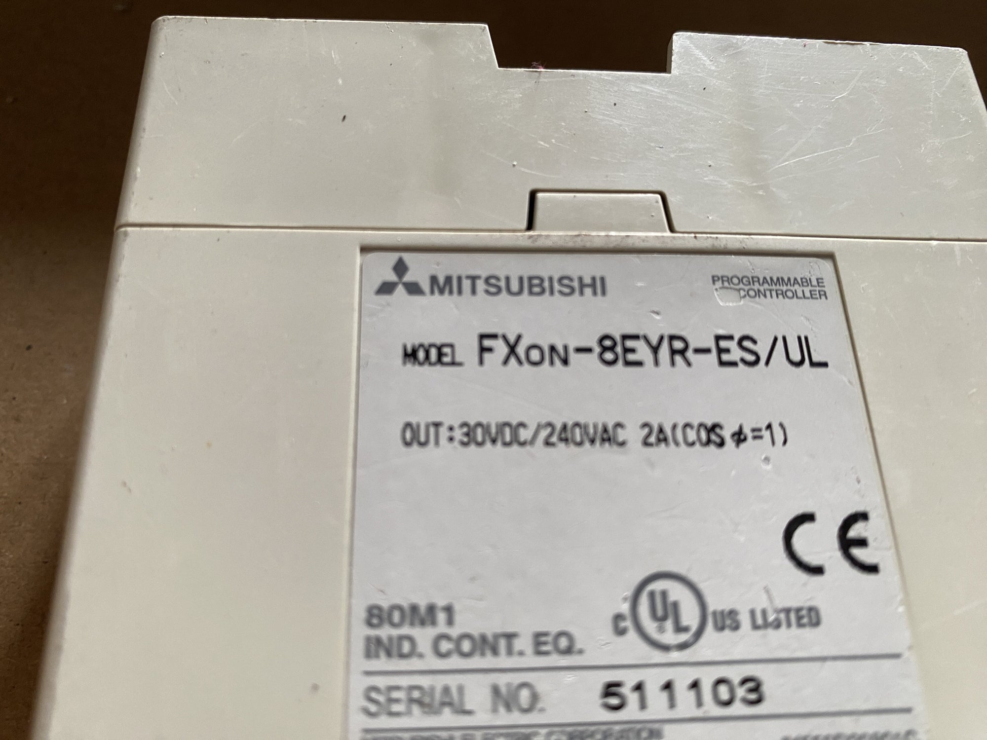MITSUBISHI FX0N-8EYR-ES/UL PROGRAMMABLE CONTROLLER