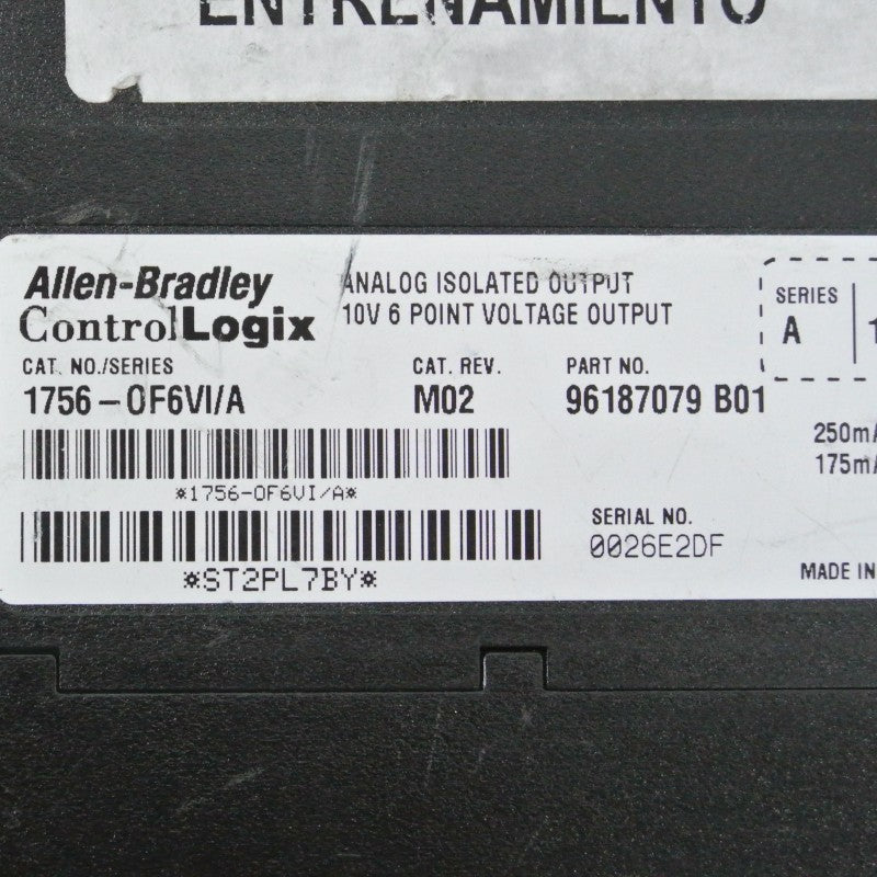 Allen Bradley 1756-OF6VI/A Analog Isolated Voltage Output Module - Rockss Automation