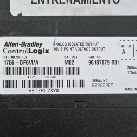 Allen Bradley 1756-OF6VI/A Analog Isolated Voltage Output Module - Rockss Automation
