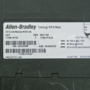 Allen Bradley 1756-IF16 A ControLogix 16 Pt A/I Module