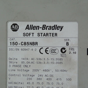 Allen Bradley 150-C85NBR Soft Starter Motor Controller