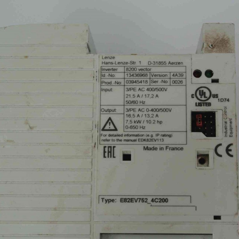 倫茨 E82EV752-4C200 變頻器