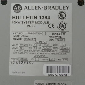 Allen Bradley 1394-SJT10-C Digital Servo Controller