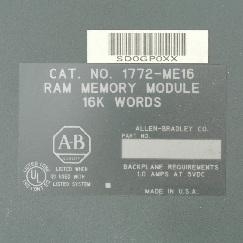 Allen Bradley 1772-ME16 RAM內存模組板