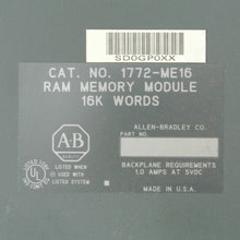 Load image into Gallery viewer, Allen Bradley 1772-ME16 RAM Memory Module Board