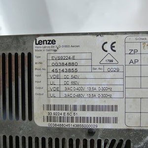 Lenze EVS9224-E Inverter Input DC 540V
