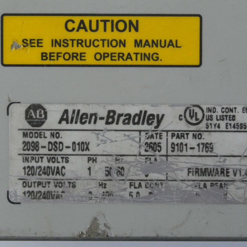 Allen Bradley 2098-DSD-010X Ultra 3000伺服驅動器