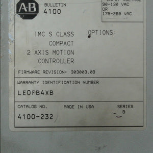 Allen Bradley 4100-232 Axis Motion Controller Servo Drive