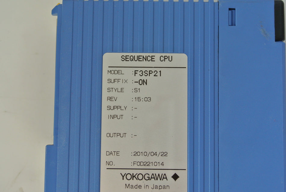橫河 F3SP21-0N 序列 CPU 模組