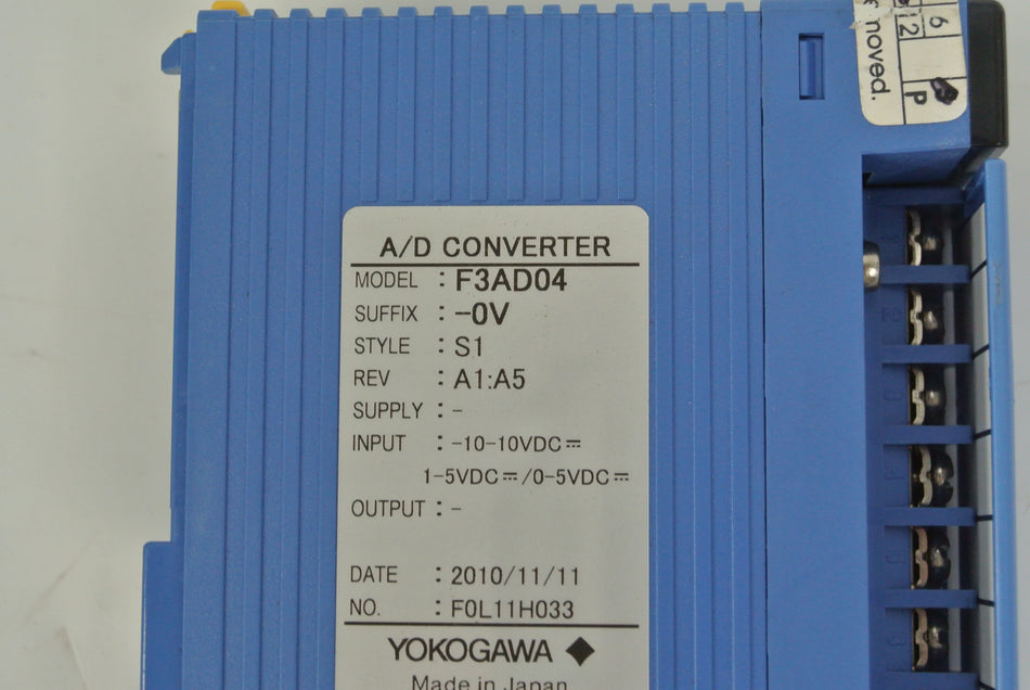 橫河F3AD04-0V PLC模組