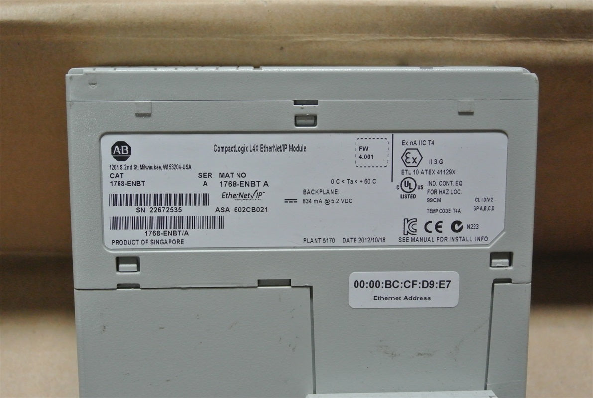 Allen Bradley 1768-ENBT 通訊接口