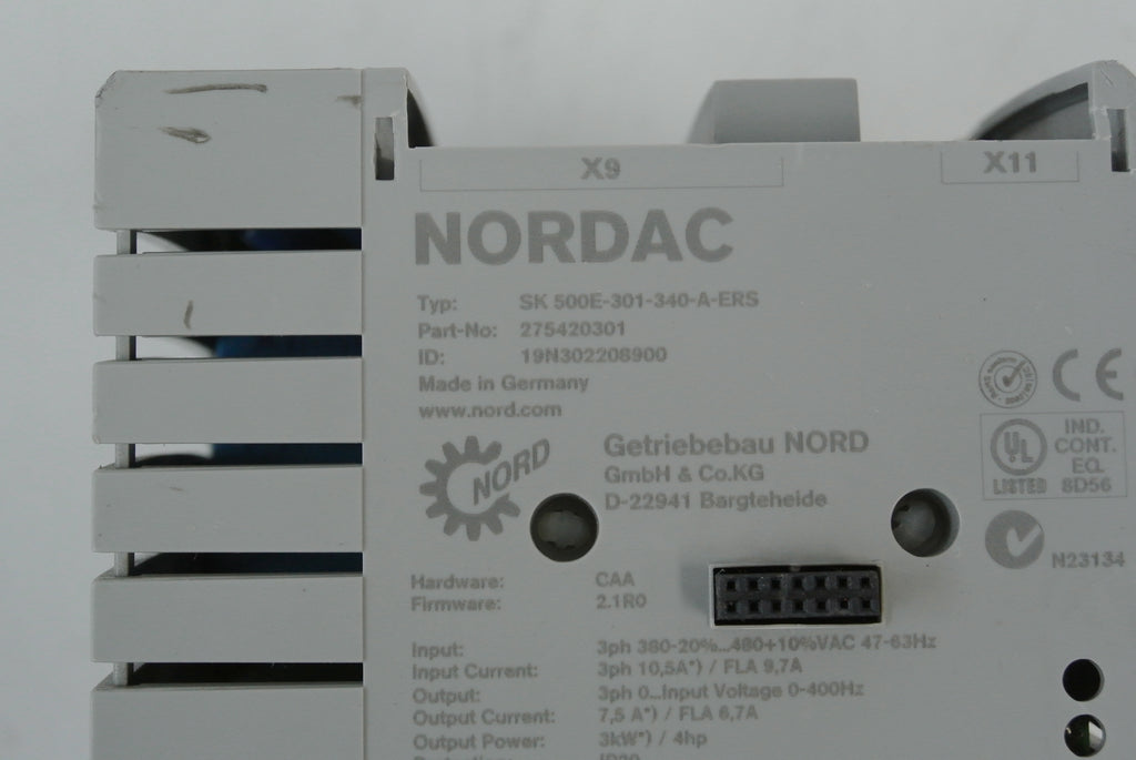 Nordac 500E FREQUENCY INVERTER DRIVE SK500E-301-340-A-ERS