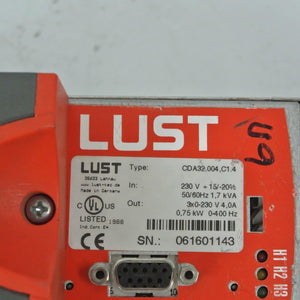 Lust CDA32.004.C1.4 Servo Drive Input 230VAC 50/60Hz