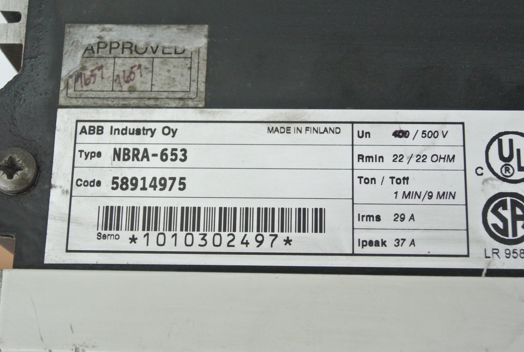 ABB NBRA-653 電動斷路器