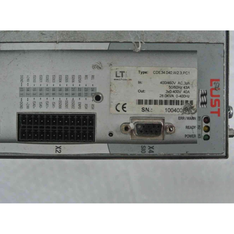 Lust CDE34.040.W2.3.PC1 Servo Drive Input 400/460VAV