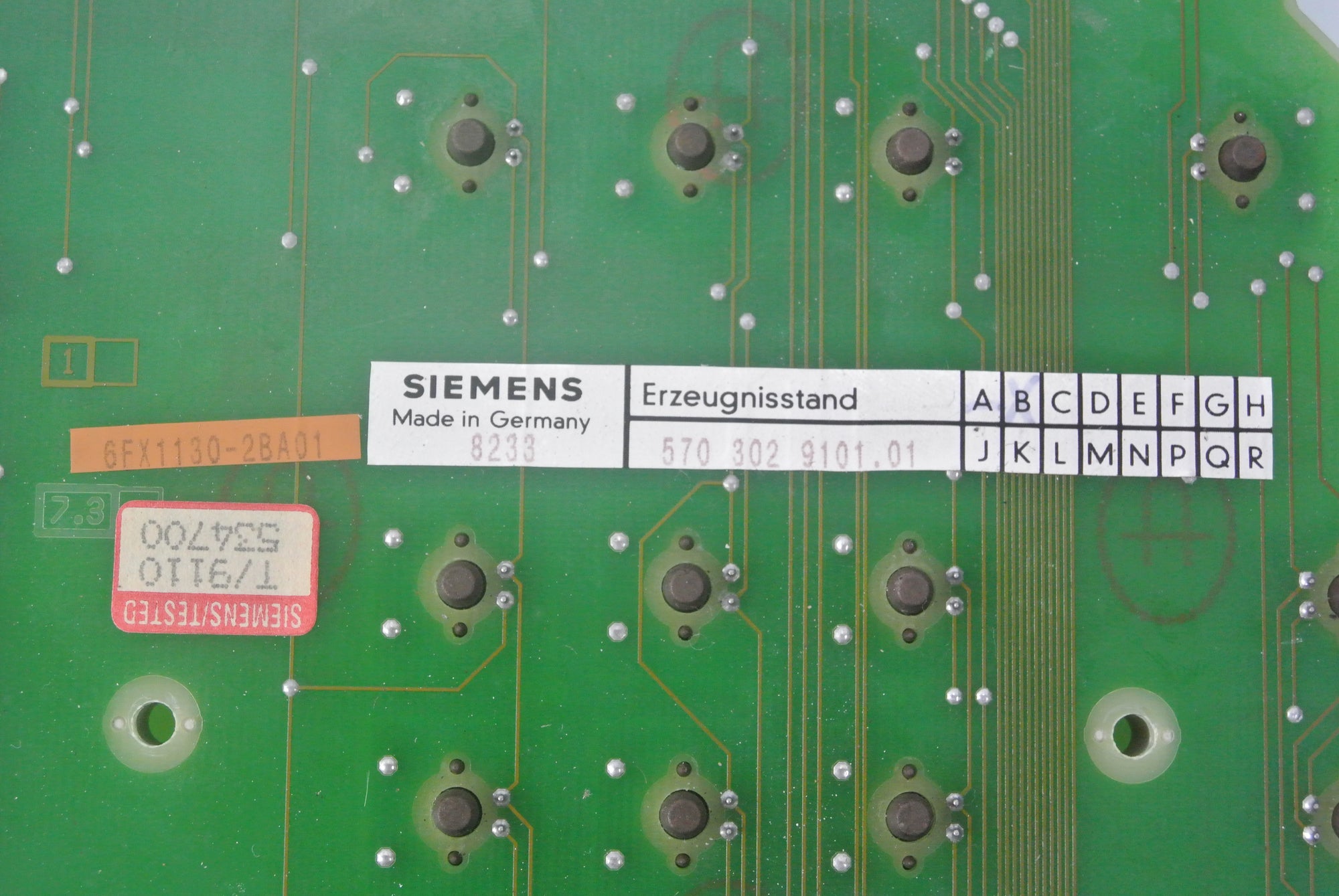 西門子控制面板鍵盤 6FX1130-2BA01