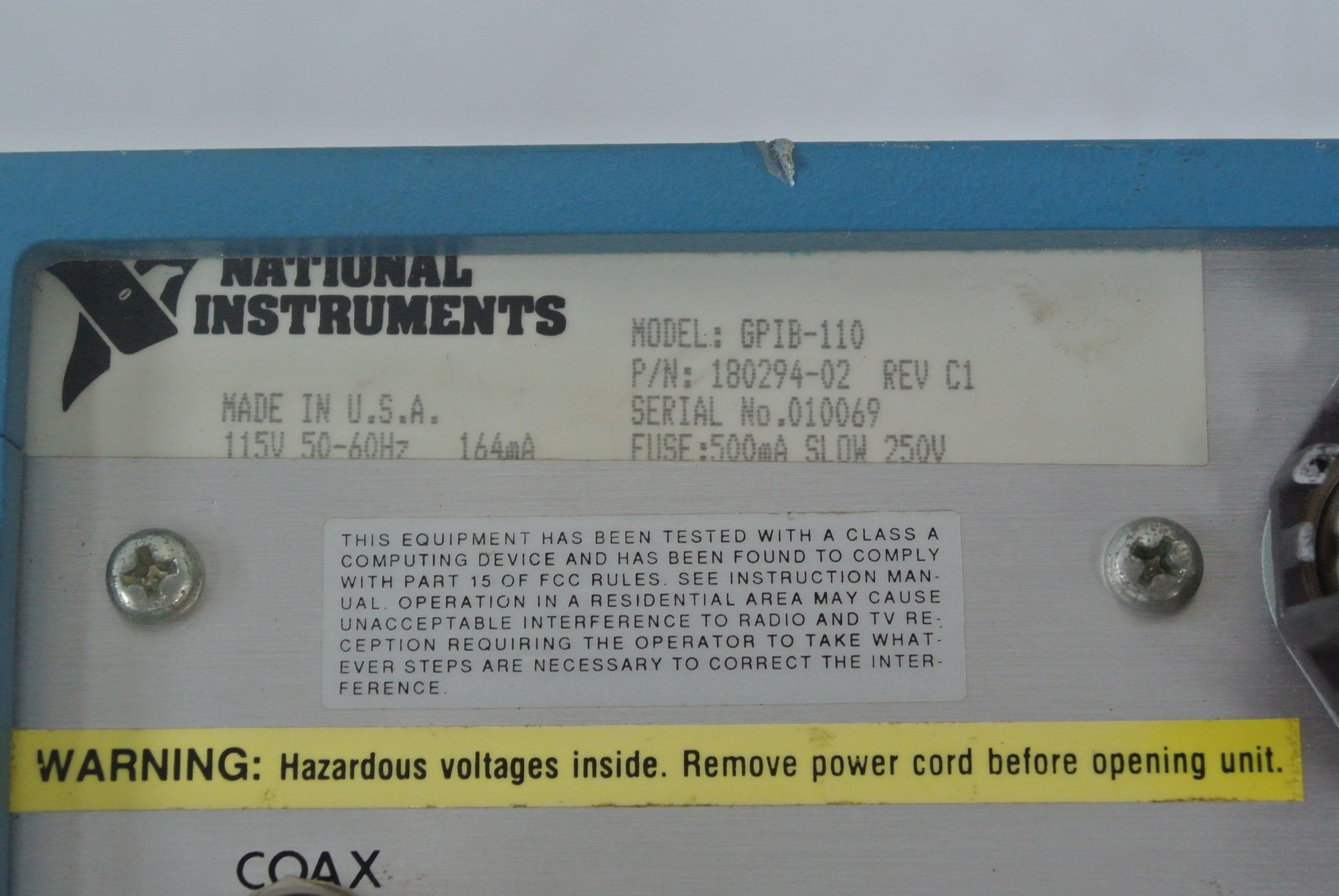 National Instruments GPIB-110 Controller