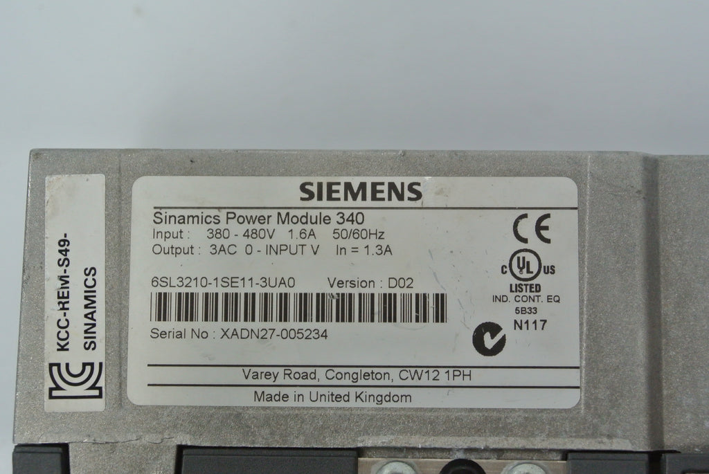 西門子SINAMICS S120功率模組PM340 6SL3210-1SE11-3UA0