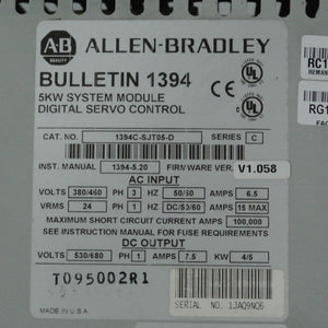 Allen Bradley 1394C-SJT05-D Digital Servo Controller