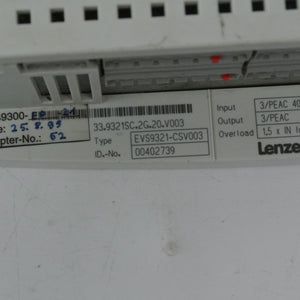 Lenze EVS9321-CSV003 Servo Drive Input 400/480V