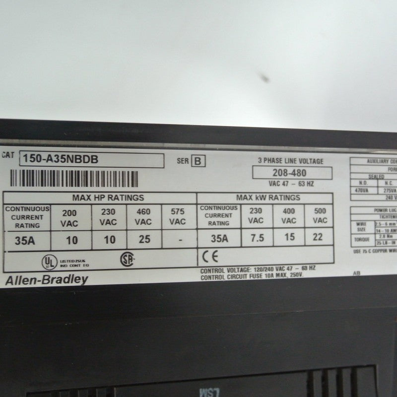 Allen Bradley 150-A35NBDB馬達控制器