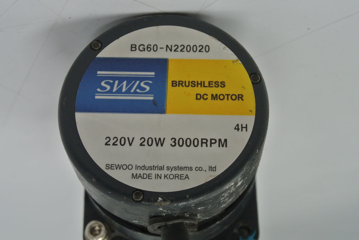 SPG S6DA5B GEAR HEAD BG60-N220020 DC MOTOR - Rockss Automation