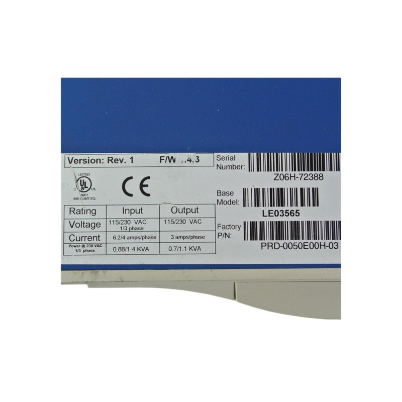 KOLLMORGEN LE03565伺服驅動器輸入115/230VAC