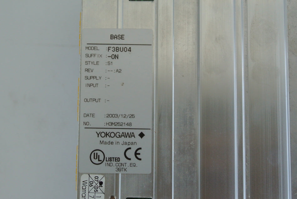 橫河 F3BU04-0N PLC 底座