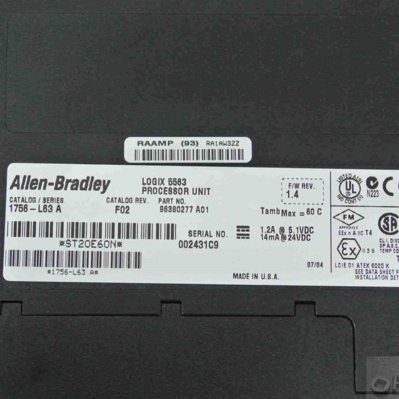 Allen Bradley 1756-L63 A Logix 5563 處理單元