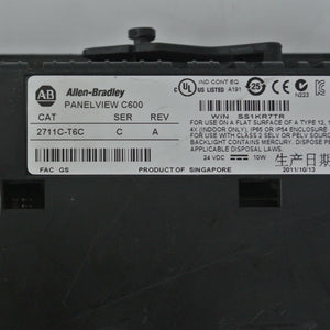Allen Bradley 2711C-T6C PanelView C600 Touch Screen SER C