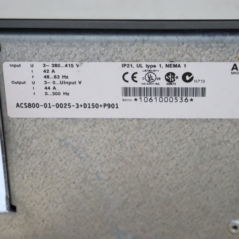 ABB ACS800-01-0025-3+D150+P901 變頻器