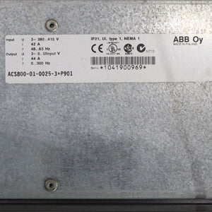 ABB ACS800-01-0025-3+P901 Inverter