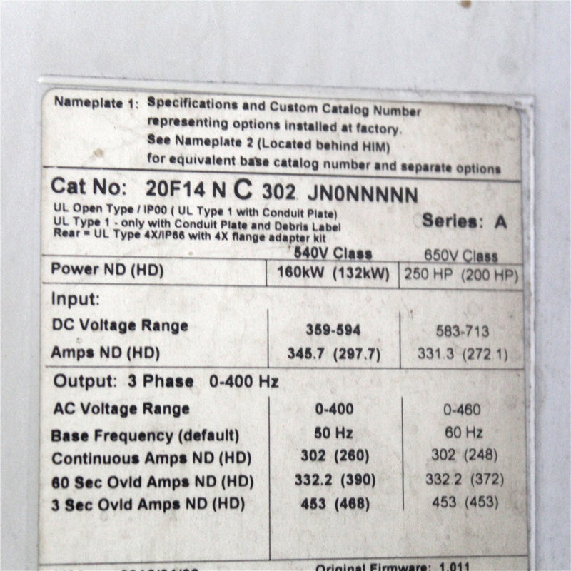 Allen-Bradley 20F14NC302JN0NNNNN PowerFlex753 AC drive - Rockss Automation
