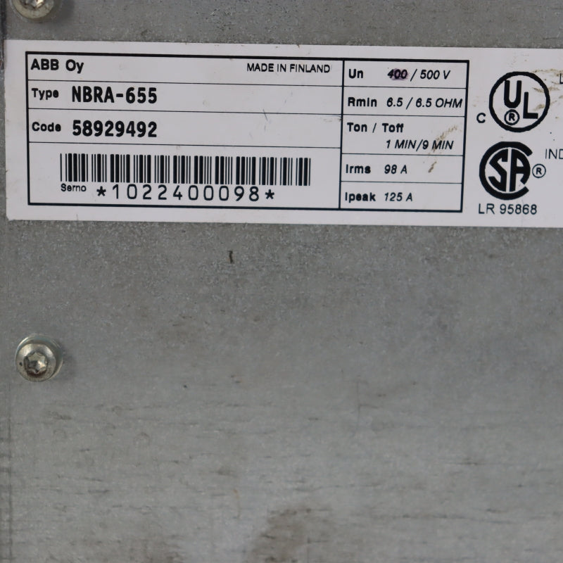 ABB NBRA-655 煞車斬波器