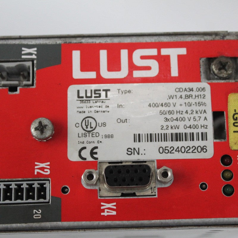 Lust伺服驅動器CDA34.006.W1.4.BR.H12 2.2kW