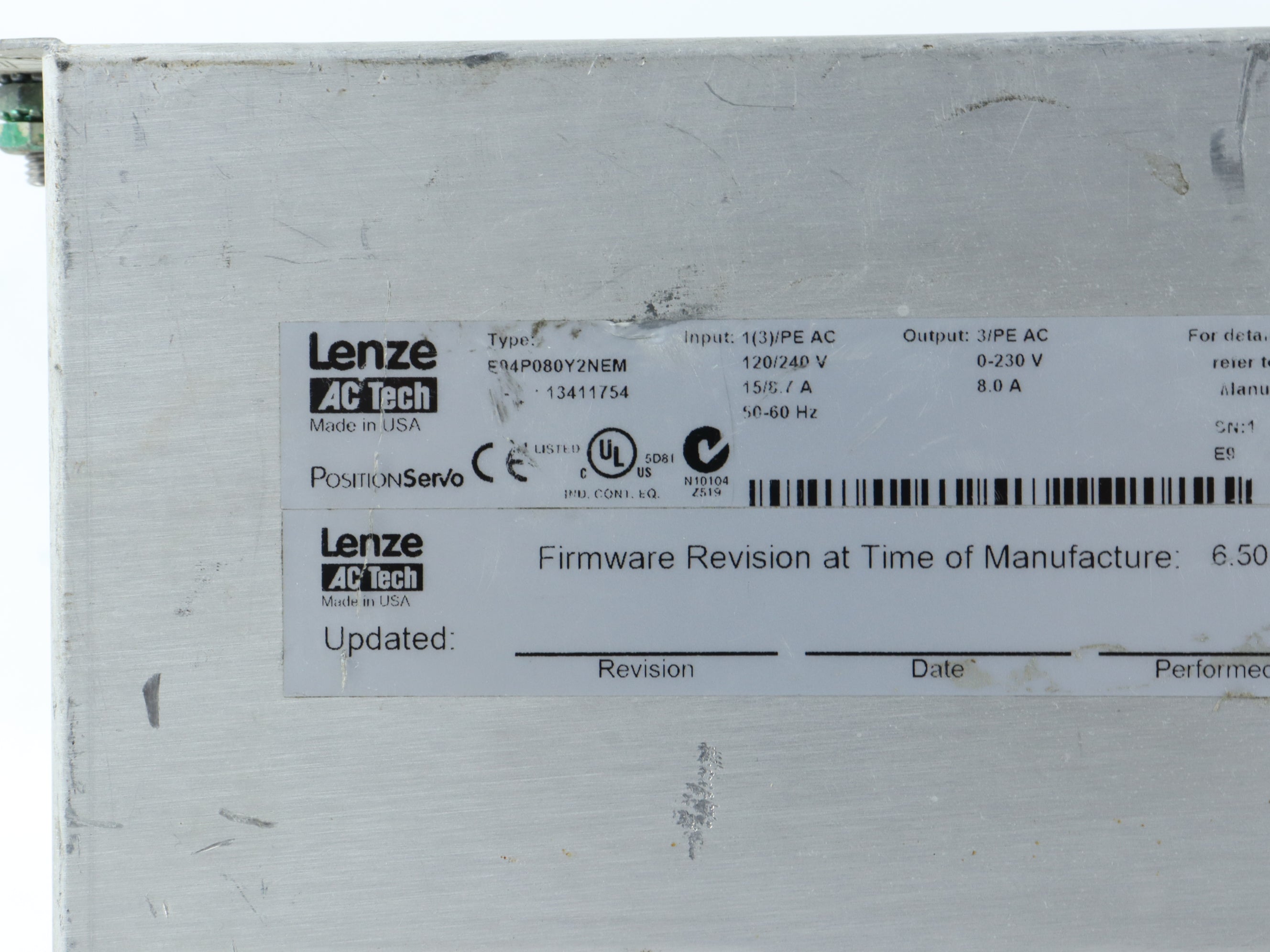 Lenze E94P080Y2NEM Servo