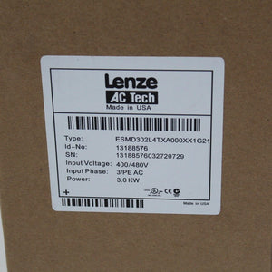 Lenze ESMD302L4TXA AC Tech Inverter 3.0kw ESMD302L4TXA000XX1G21