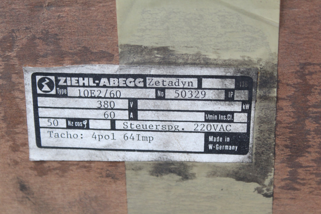 ZIEHL-ABEGG 10E2/60 速度調節器