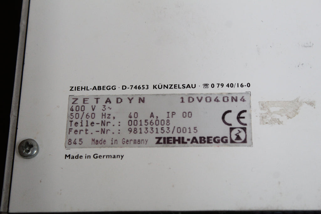 ZIEHL-ABEGG 1DV040N4 速度調節器