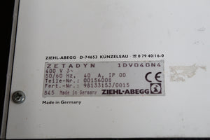 ZIEHL-ABEGG 1DV040N4 Speed Regulator