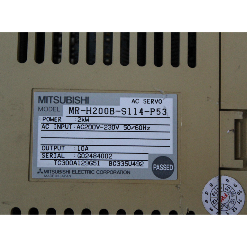 三菱MR-H200B-S114-P53交流伺服驅動器2kW輸入200-230V
