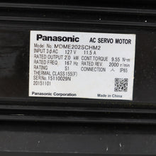 Load image into Gallery viewer, Panasonic MDME202SCHM2 motor